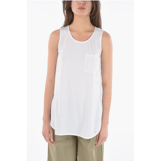 Side Splits Oversized Top with Breast Pocket