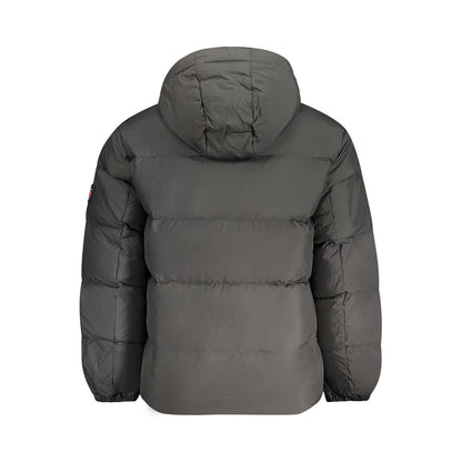 Black Polyester Men's Jacket