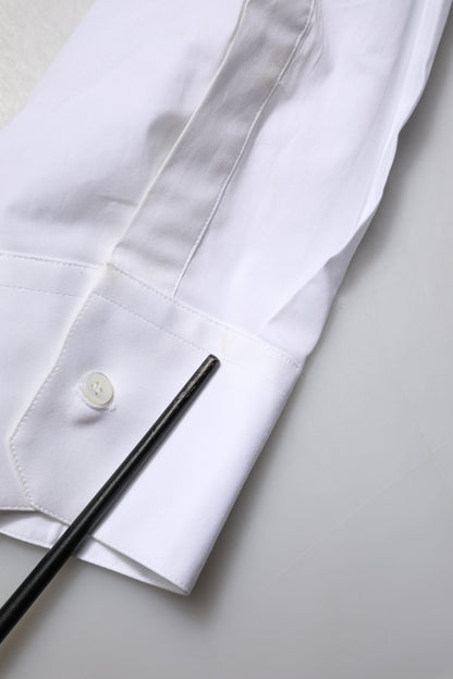 White Cotton Long Sleeves GOLD Formal Shirt