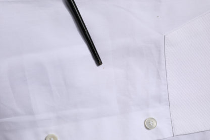 White Bib Cotton Poplin GOLD Formal Shirt