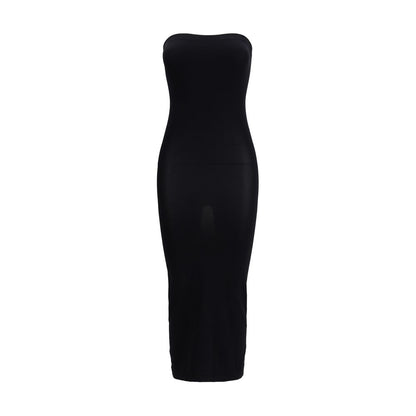 Black Polyamide Casual Dress