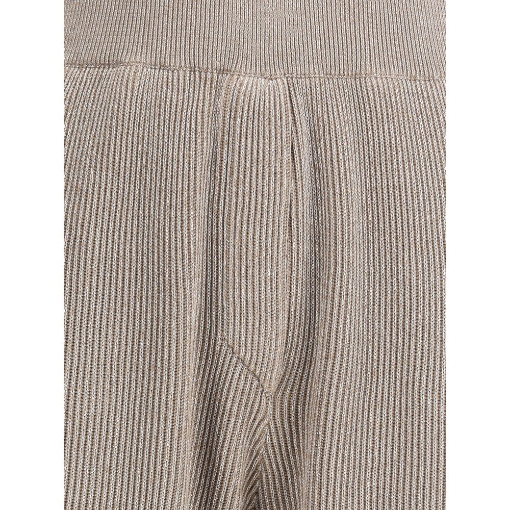 Gold Cotton Casual Pants