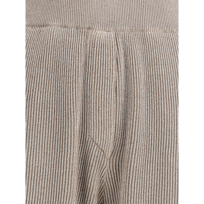Gold Cotton Casual Pants