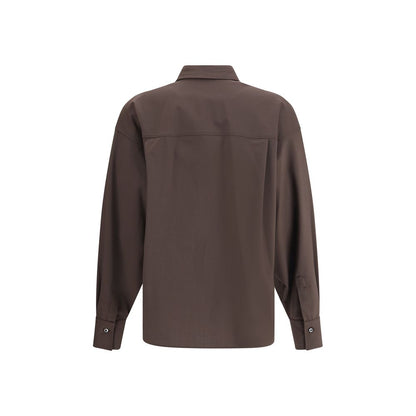 Brown Fleece Wool Shirt