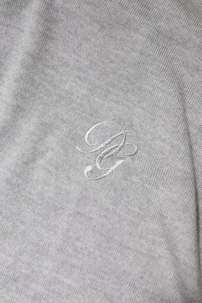 Gray Long Sleeve Turtleneck Pullover Sweater