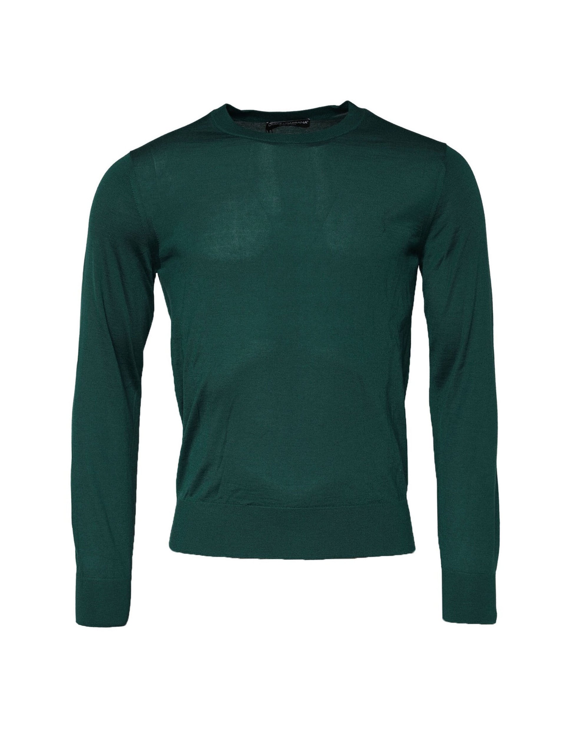 Green Cashmere Crew Neck Sweatshirt Sweater