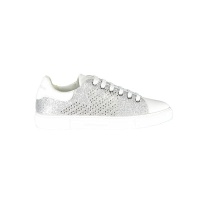 Silver Leather Women Sneaker