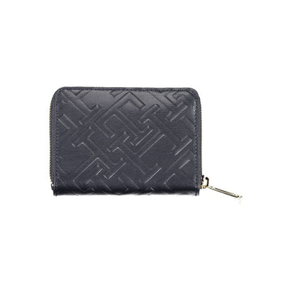 Blue Polyurethane Women Wallet