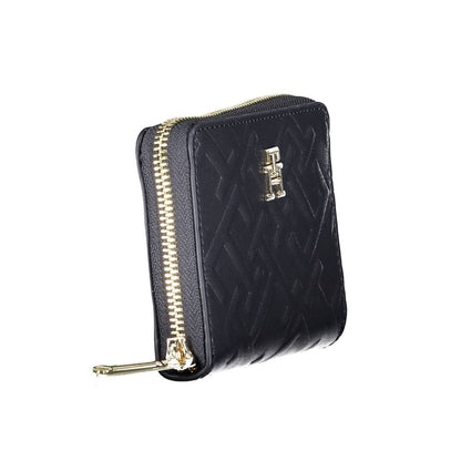 Blue Polyurethane Women Wallet