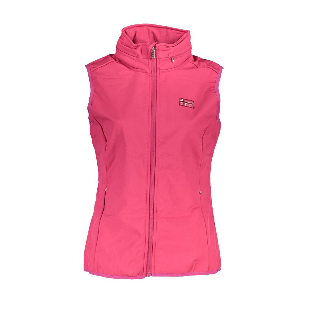 Pink Polyester Women Jacket