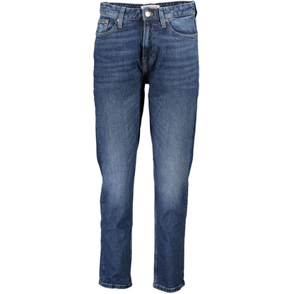 Blu Cotton Women Jeans Slim Ankle