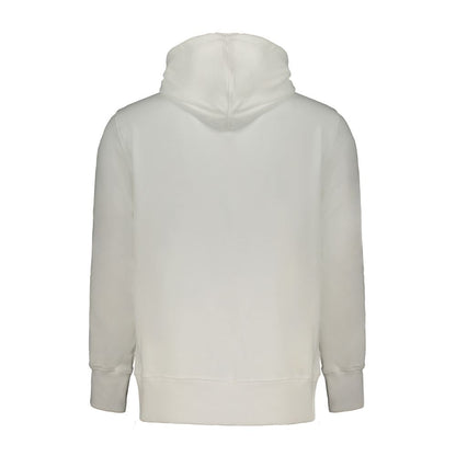 White Cotton Men's Hooded Sweatshirt