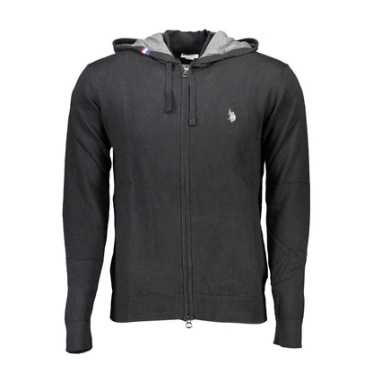 Black Cotton Men's Sweater
