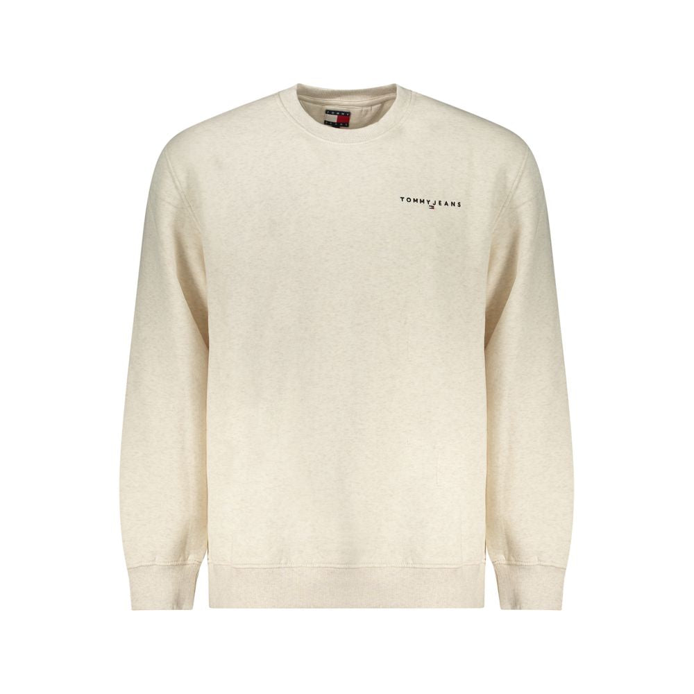 Beige Cotton Men Sweater