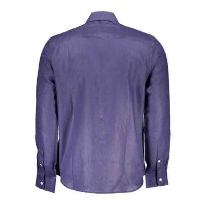Blu Linen Men Shirt
