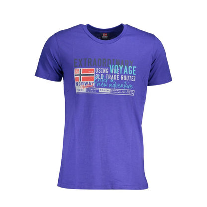 Blu Cotton Men T-Shirt