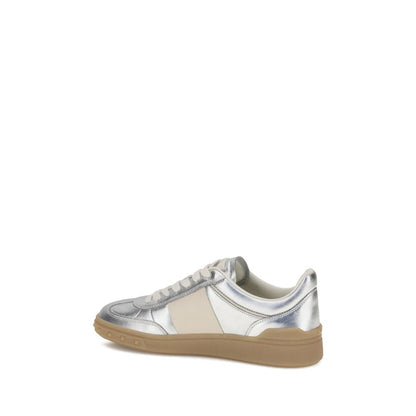 Silver Calf Leather Bos Taurus Low Top Sneakers
