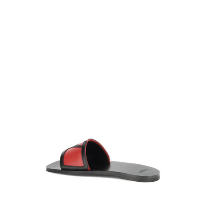 Red Calf Leather Bos Taurus Sandals