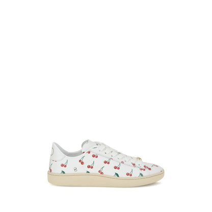 White Calf Leather Bos Taurus Low Top Sneakers