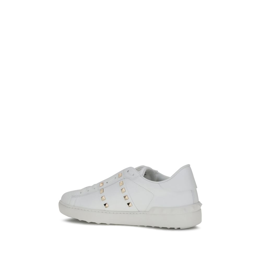 White Calf Leather Bos Taurus Low Top Sneakers
