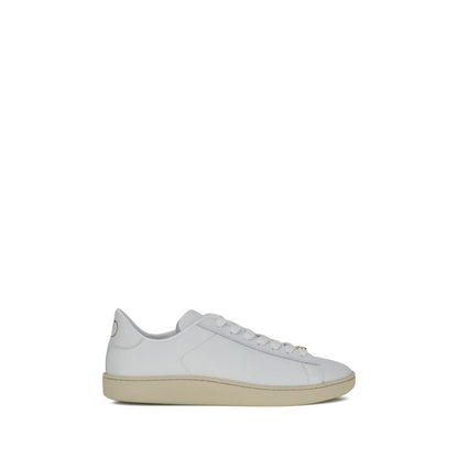White Calf Leather Bos Taurus Low Top Sneakers