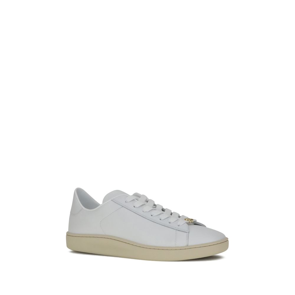 White Calf Leather Bos Taurus Low Top Sneakers