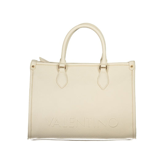 Beige Polyurethane Women's Bag