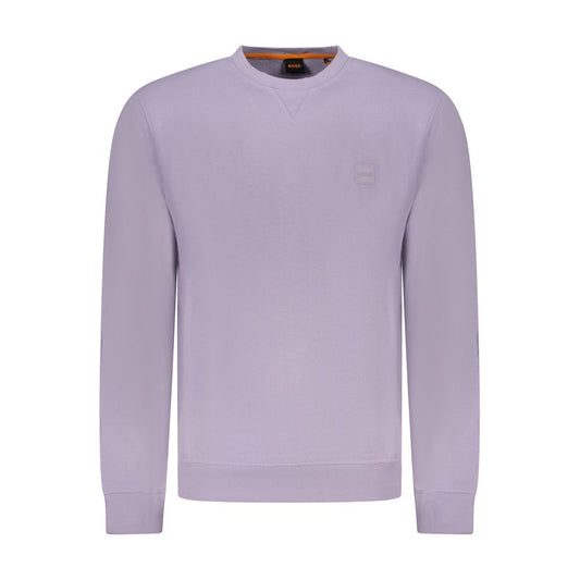 Purple Cotton Men Sweater