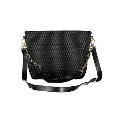 Nero Poliuretano Women's Bag with Removable Shoulder Handle