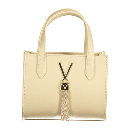 Beige Polyurethane Womens Bag