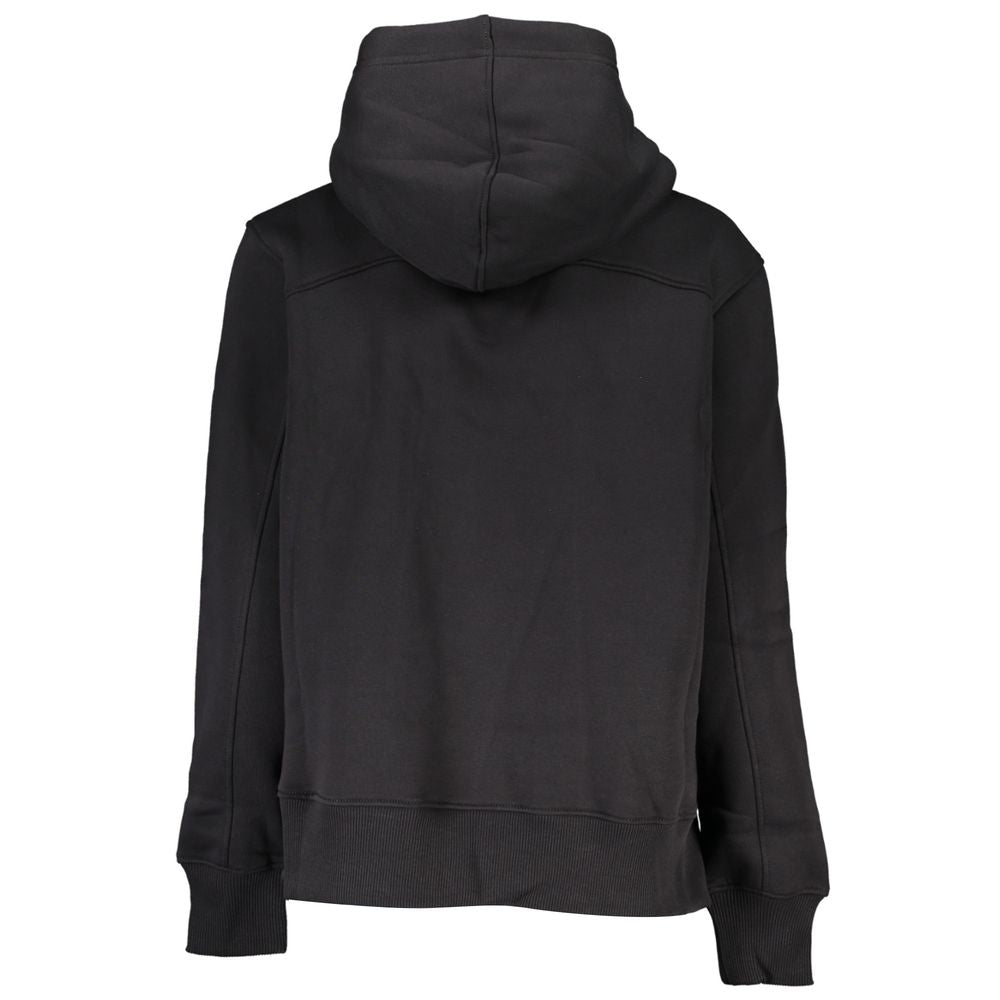 Black Cotton Women Sweatshirt