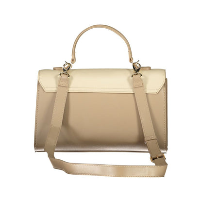 Beige Polyurethane Women's Bag