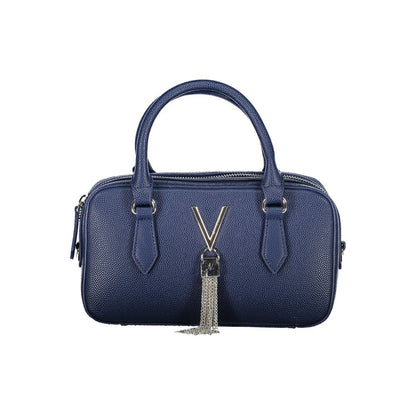 Blue Polyurethane Women's Bag