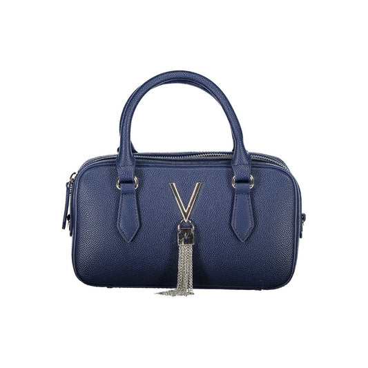 Blue Polyurethane Women's Bag