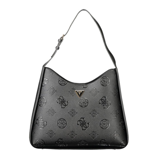 Black Polyethylene Women Handbag