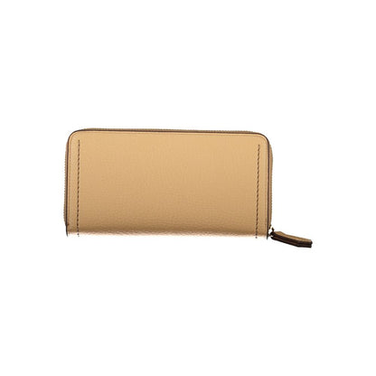 Beige Polyethylene Women Wallet