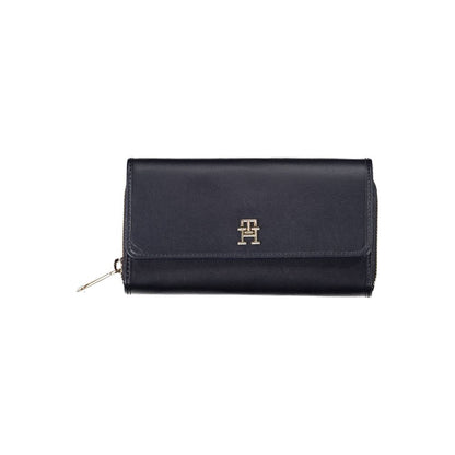 Blue Polyurethane Women Wallet