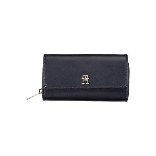 Blue Polyurethane Women Wallet