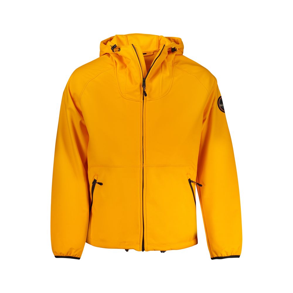 Orange Recycled Polyester Men Jacket