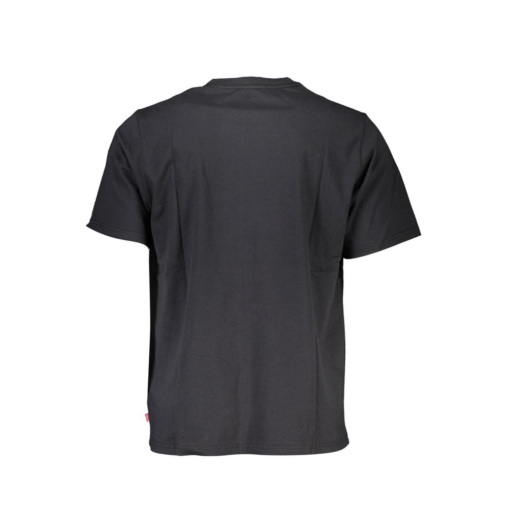 Black Cotton Men T-Shirt