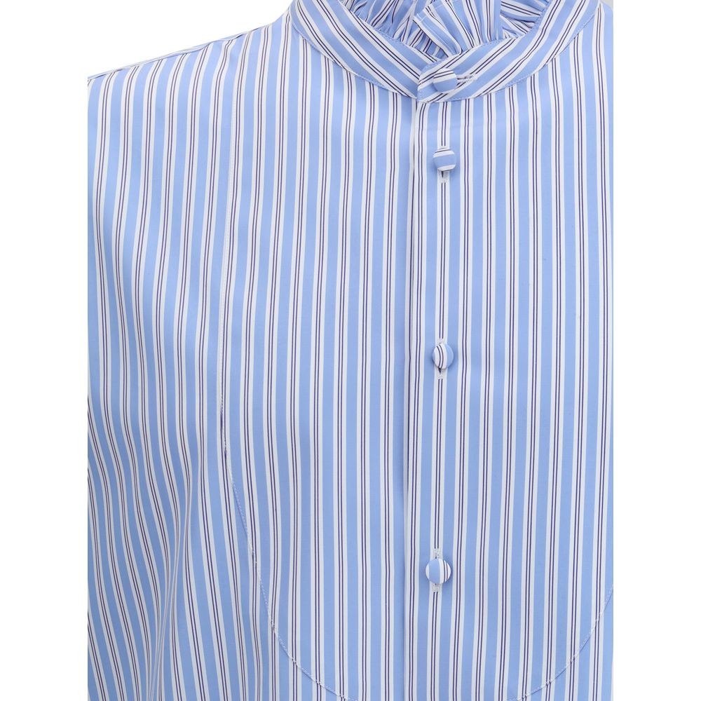 Light Blue Cotton Pattern Shirt