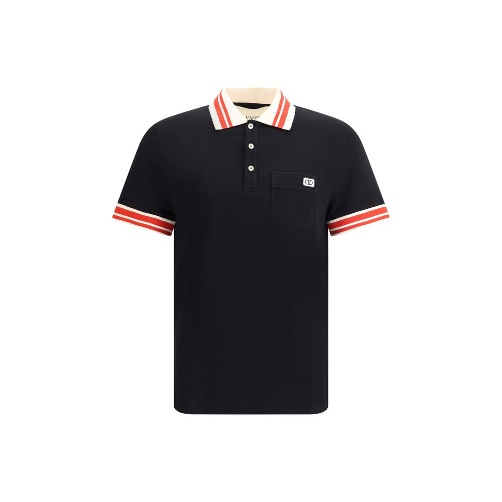 Black Cotton Polo Shirt