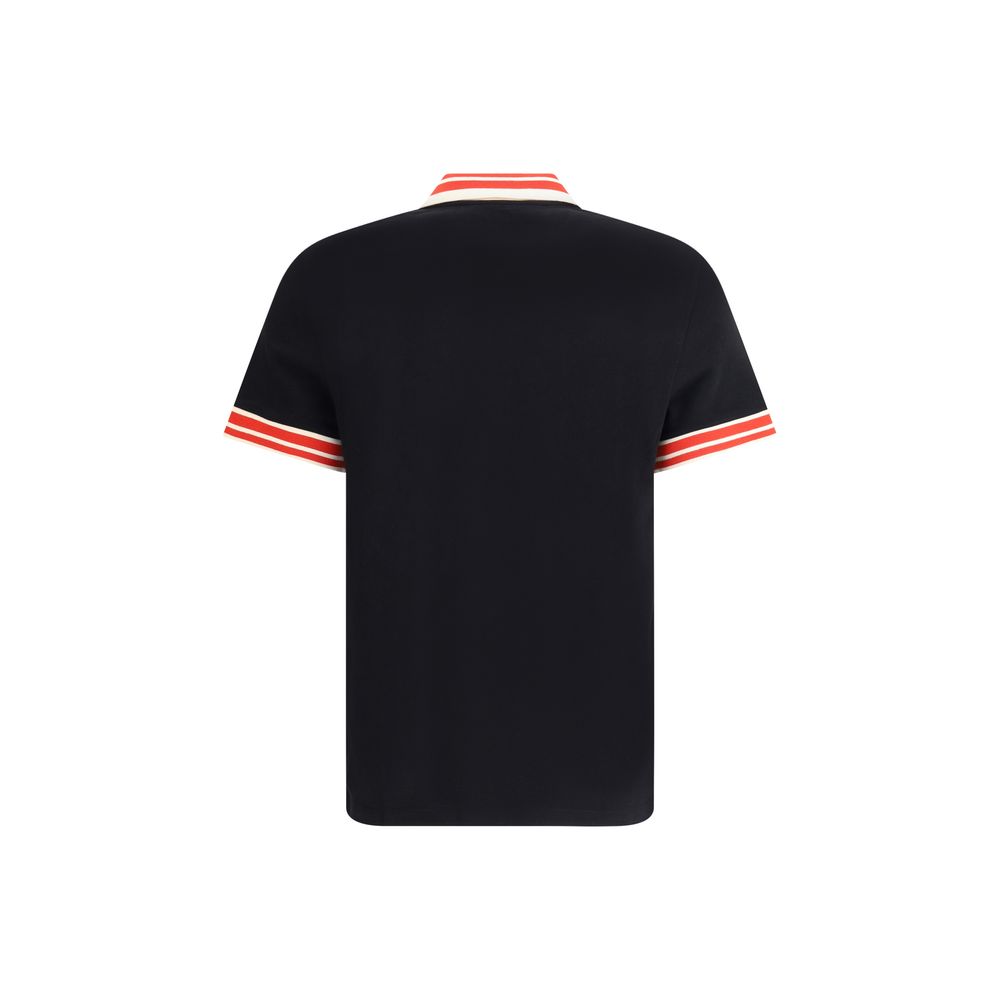 Black Cotton Polo Shirt