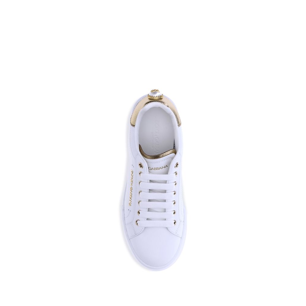 White Calf Leather Bos Taurus Low Top Sneakers