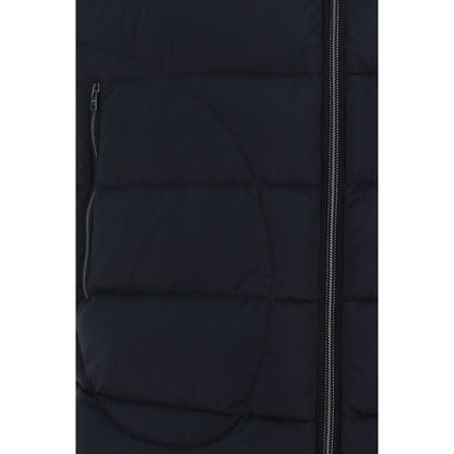 Black Polyamide Sleveless Jacket