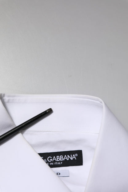 White Cotton GOLD Long Sleeves Formal Shirt