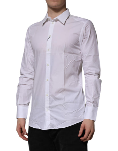 White Cotton GOLD Long Sleeves Formal Shirt