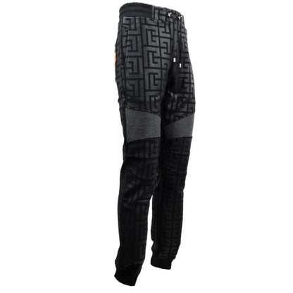 Black Cotton Men Jogging Pant