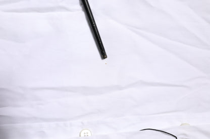 White Cotton GOLD Long Sleeves Formal Shirt