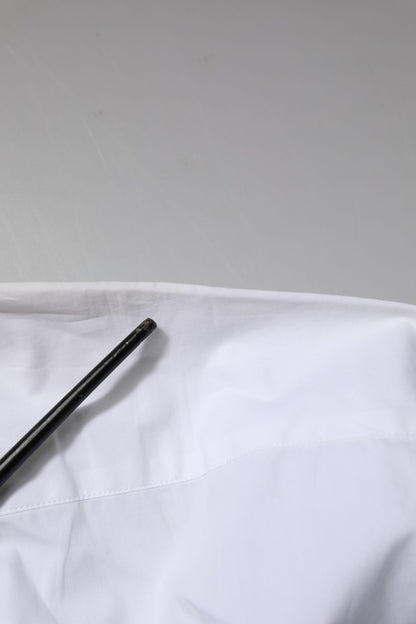 White Cotton GOLD Long Sleeves Formal Shirt